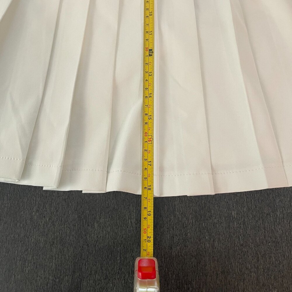 J.Lindeberg Women's Sierra Pleat Golf/Tennis Skirt White/Navy, Size XL NWT - Picture 8 of 9